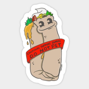 Emotional Support Burrito Sticker